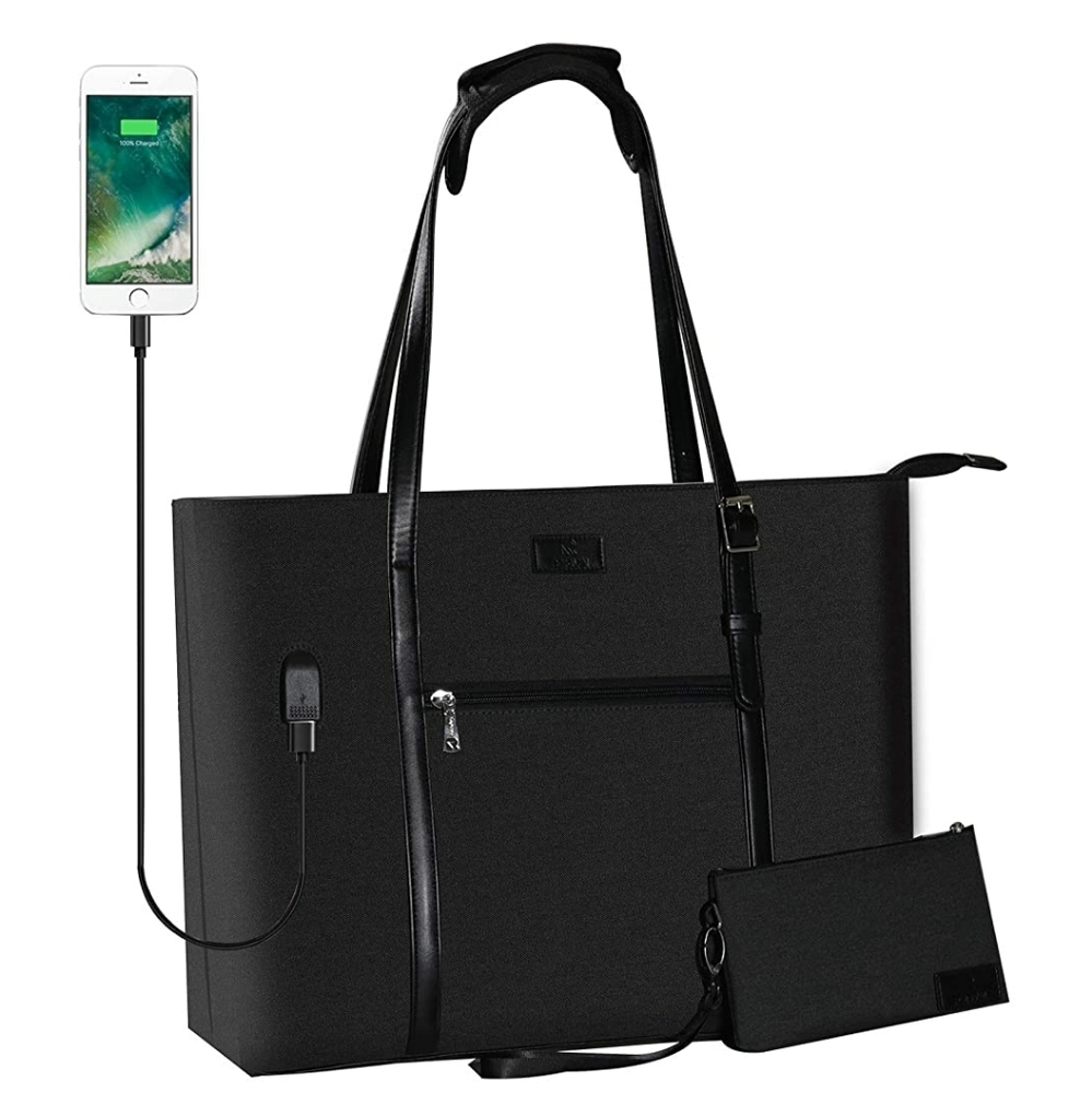 USB Laptop Tote Bag,Chomeiu Woman 15.6 inch Laptop